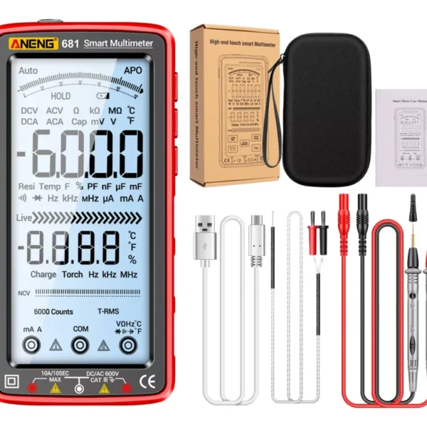 ANENG 681 Multímetro Digital Profissional - Recarregável