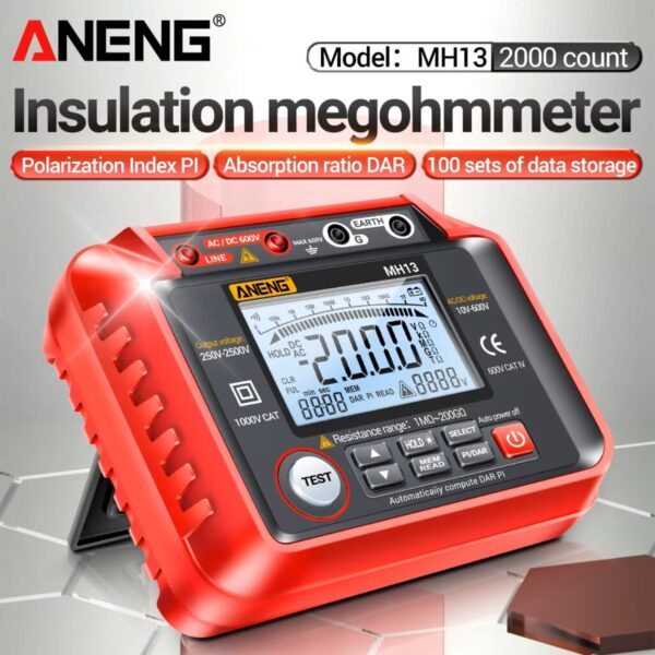 ANENG MH13 Megohmmetro Medidor Isolamento Resistência-Terra - Image 4