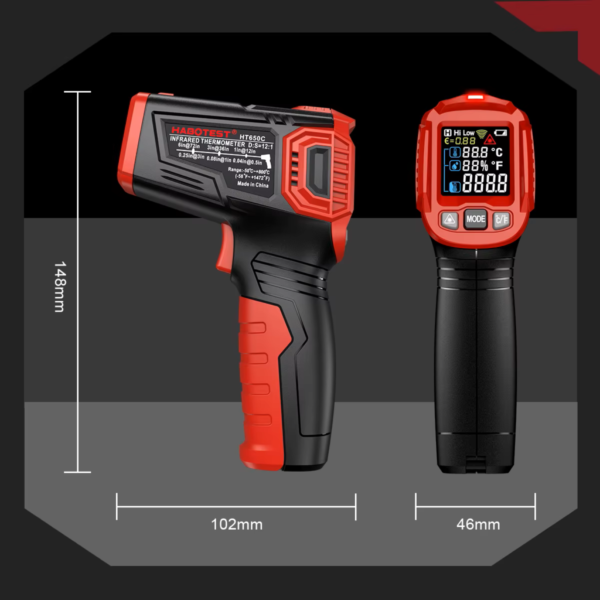 HT650C LCD Digital Termômetro Infravermelho - Image 11